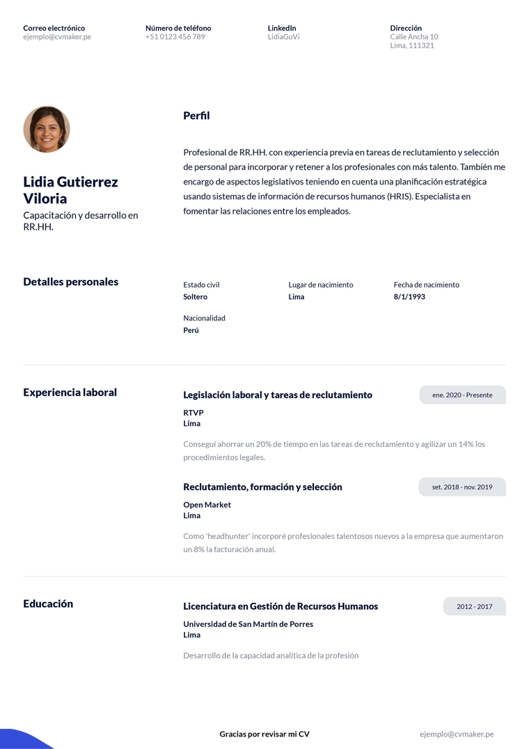 recursos humanos ejemplo de cv 1 recursos humanos ejemplo de cv 1
